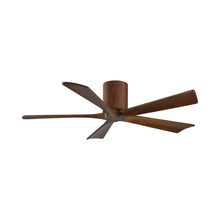 Load image into Gallery viewer, Irene IR5H Flush Mount Ceiling Fan in Walnut/Walnut (52-Inch).