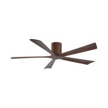 Load image into Gallery viewer, Irene IR5H Flush Mount Ceiling Fan in Walnut/Walnut (60-Inch).