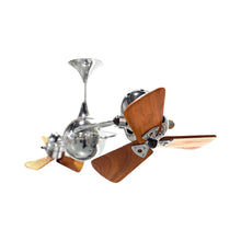 Load image into Gallery viewer, Italo Ventania Ceiling Fan in Polished Chrome/Wood.