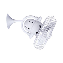 Load image into Gallery viewer, Kaye Wall Fan in Detail in Gloss White.