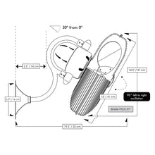 Load image into Gallery viewer, Laura Wall Fan - line drawing.