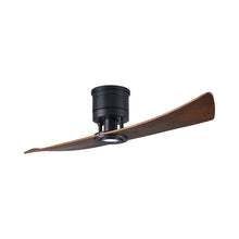 Load image into Gallery viewer, Lindsay LED Ceiling Fan in Matte Black/Walnut.