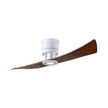 Load image into Gallery viewer, Lindsay LED Ceiling Fan in Matte White/Walnut.