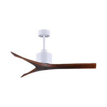 Load image into Gallery viewer, Mollywood Indoor / Outdoor Ceiling Fan in Matte White/Walnut (52-Inch).