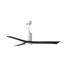 Load image into Gallery viewer, Patricia 3 Indoor / Outdoor LED Ceiling Fan in Gloss White/Matte Black (60-Inch).
