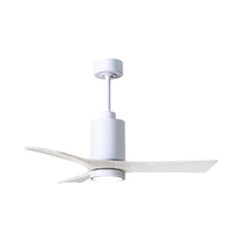 Load image into Gallery viewer, Patricia 3 Indoor / Outdoor LED Ceiling Fan in Gloss White/Matte White (42-Inch).
