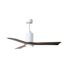 Load image into Gallery viewer, Patricia 3 Indoor / Outdoor LED Ceiling Fan in Gloss White/Walnut (52-Inch).