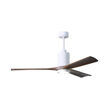 Load image into Gallery viewer, Patricia 3 Indoor / Outdoor LED Ceiling Fan in Gloss White/Walnut (60-Inch).