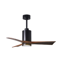 Load image into Gallery viewer, Patricia 3 Indoor / Outdoor LED Ceiling Fan in Matte Black/Walnut (42-Inch).