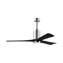 Load image into Gallery viewer, Patricia 3 Indoor / Outdoor LED Ceiling Fan in Polished Chrome/Matte Black (60-Inch).