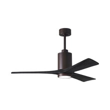 Load image into Gallery viewer, Patricia 3 Indoor / Outdoor LED Ceiling Fan in Textured Bronze/Matte Black (52-Inch).