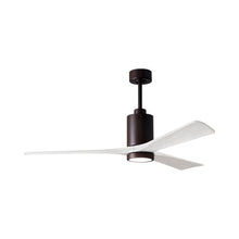 Load image into Gallery viewer, Patricia 3 Indoor / Outdoor LED Ceiling Fan in Textured Bronze/Matte White (60-Inch).