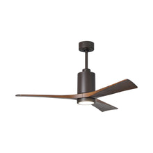 Load image into Gallery viewer, Patricia 3 Indoor / Outdoor LED Ceiling Fan in Textured Bronze/Walnut (52-Inch).