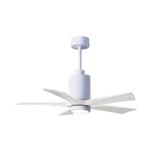 Load image into Gallery viewer, Patricia 5 Indoor / Outdoor LED Ceiling Fan in Gloss White/Matte White (42-Inch).