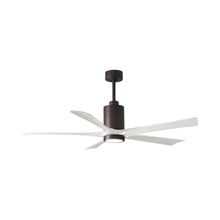 Load image into Gallery viewer, Patricia 5 Indoor / Outdoor LED Ceiling Fan in Textured Bronze/Matte White (60-Inch).