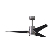 Load image into Gallery viewer, Super Janet LED Ceiling Fan in Brushed Nickel/Matte Black (52-Inch).