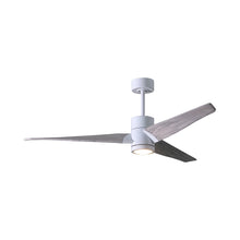 Load image into Gallery viewer, Super Janet LED Ceiling Fan in Gloss White/Barn Wood (52-Inch).