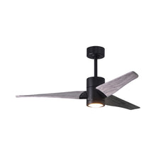 Load image into Gallery viewer, Super Janet LED Ceiling Fan in Matte Black/Barn Wood (52-Inch).