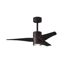 Load image into Gallery viewer, Super Janet LED Ceiling Fan in Textured Bronze/Matte Black (42-Inch).