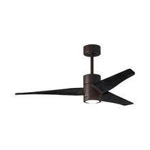 Load image into Gallery viewer, Super Janet LED Ceiling Fan in Textured Bronze/Matte Black (52-Inch).