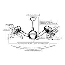 Load image into Gallery viewer, Vent-Bettina Ceiling Fan - line drawing.