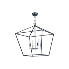 Load image into Gallery viewer, Abode Chandelier in Textured Black/Polished Nickel (Large).
