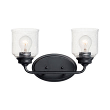 Load image into Gallery viewer, Acadia Bath Vanity Light in Black (2-Light).