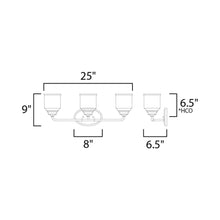 Load image into Gallery viewer, Acadia Bath Vanity Light - line drawing.