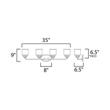 Load image into Gallery viewer, Acadia Bath Vanity Light - line drawing.