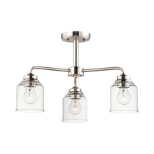 Load image into Gallery viewer, Acadia Chandelier in Satin Nickel (3-Light).
