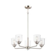 Load image into Gallery viewer, Acadia Chandelier in Satin Nickel (5-Light).