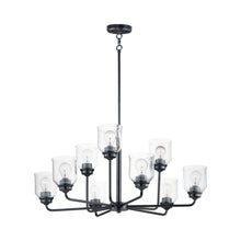Load image into Gallery viewer, Acadia Chandelier in Black (9-Light).
