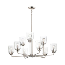 Load image into Gallery viewer, Acadia Chandelier in Satin Nickel (9-Light).