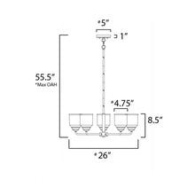 Load image into Gallery viewer, Acadia Chandelier - line drawing.