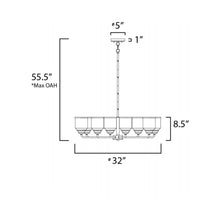 Load image into Gallery viewer, Acadia Chandelier - line drawing.