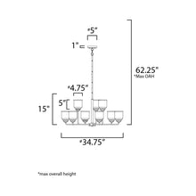 Load image into Gallery viewer, Acadia Chandelier - line drawing.