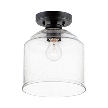 Load image into Gallery viewer, Acadia Semi Flush Mount Ceiling Light in Black (1-Light).