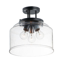 Load image into Gallery viewer, Acadia Semi Flush Mount Ceiling Light in Black (3-Light).
