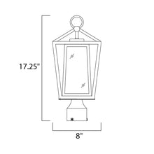Load image into Gallery viewer, Artisan Outdoor Post Light - line drawing.