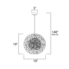 Load image into Gallery viewer, Bali Outdoor Pendant Light - line drawing.