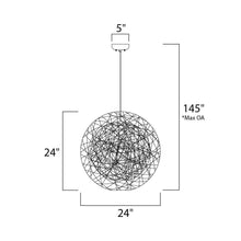 Load image into Gallery viewer, Bali Outdoor Pendant Light - line drawing.
