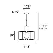 Load image into Gallery viewer, Bjorn Mini Pendant Light - line drawing.