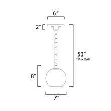 Load image into Gallery viewer, Branch Mini Pendant Light - line drawing.