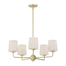 Load image into Gallery viewer, Bristol Chandelier in Satin Brass (5-Light).