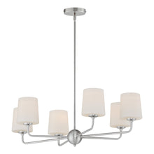Load image into Gallery viewer, Bristol Chandelier in Satin Nickel (6-Light).
