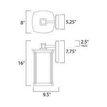 Load image into Gallery viewer, Bungalow Outdoor Wall Light - line drawing.