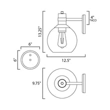 Load image into Gallery viewer, Cabin Outdoor LED Wall Light - line drawing.