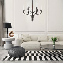 Load image into Gallery viewer, Calyx Chandelier in living room.