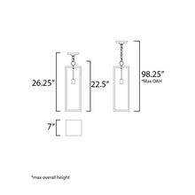 Load image into Gallery viewer, Catalina Outdoor Pendant Light - line drawing.