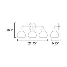 Load image into Gallery viewer, Coraline Bath Vanity Light - line drawing.